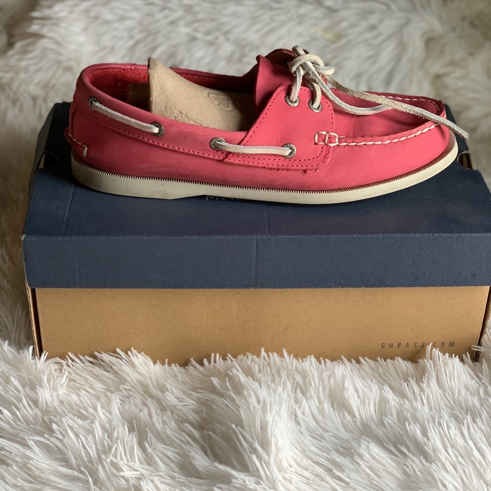 Pink loafers